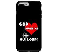 Cute Christian faith 60s 70s 80s heart God loves me out loud Case for iPhone 7 Plus/8 Plus