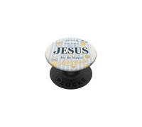 Cute Christian Faith Humor Jesus Makes Lemonade Quote PopSockets Adhesive PopGrip