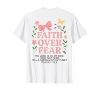 Cute Christian Faith Over Fear Teen Girl Bible Verse Women T-Shirt