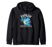 Cute Christian Psalm Scripture Verse Tropical Beach Faith Zip Hoodie