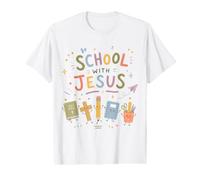Cute Christian Teacher School Faith Jesus Classroom Vibe Value Graphic T-Shirt