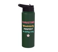 Cute Christine Personalised Wonderfully Perfect in Every Way Stainless Steel Insulated Water Bottle
