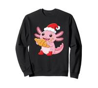 Cute Christmas Axolotl Santa Croissant Lover Sweatshirt