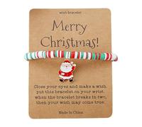 Cute Christmas Bracelets Set Adjustable Rope Stackable Charm Bracelets Holiday Jewelry For Women Men Gbd200Sm-1A5 (F, One Size)