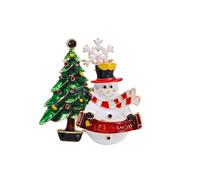Cute Christmas Brooch Pin for Women Snowman Christmas Tree Lapel Pins Snowflake Brooches Xmas Holiday Party Dress Clothes Dainty Accessory Jewelry