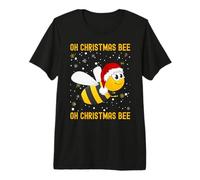 Cute Christmas Bumble Bee Oh Christmas Tree Joke Snow Scene Premium T-Shirt