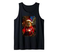 Cute Christmas Capybara Funny Festive Selfie Holiday Meme Tank Top
