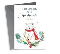 Cute Christmas Card - First Christmas As My Grandparents - Polar Bear