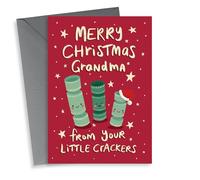 Cute Christmas Card for Grandma - from the grand kids - Three Little Crackers
