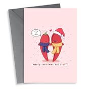 Cute Christmas Card - Hot Stuff - Chilli Pun