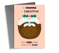 Cute Christmas Card - To Mummy - Love From Your Little Pud