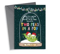 Cute Christmas card - Two Peas In A Pod - Decoration
