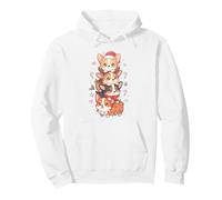 Cute Christmas Corgi Stack Holiday Puppy Art Kawaii Cartoon Pullover Hoodie