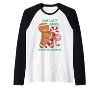 Cute Christmas Couple Funny One Last Dance Before We Crumble Raglan Baseball Tee