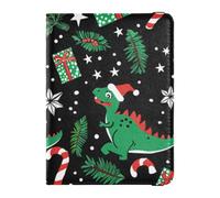 Cute Christmas Dinosaurs Candy Cane Leather Passport Holder Cover Wallet Passport Case Travel Documents Wallet Cute Passport Book Ultra Slim, cute Christmas dinosaurs candy cane, One Size