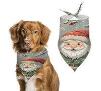 Cute Christmas Gnome Dog Bandana Adjustable Pet Scarf Soft Washable Polyester Triangle Bib Lightweight Breathable Pet Bib for Dogs Cats Puppies Suitable for Holiday Birthday