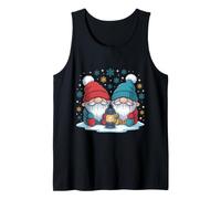 Cute Christmas Gnomes Couple Tank Top