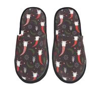 Cute Christmas Gnomes Print Home Slippers Washable Slippers Comfy House Shoes For Spa Mens Indoor L