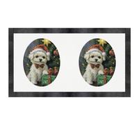 'Cute Christmas Maltese Puppy' Pet Feeding Mat (PM00027482)