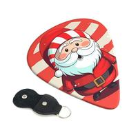 Cute Christmas Man Guitar Plectrums, 6 Guitar Plectrums, Double Sided Printing, For Acoustic Guitar, Bass, Ukulele, Electric Guitar (0.46 Mm 0.71 Mm 0.96 Mm)