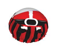 Cute Christmas Man Print Hair Cap With Adjustable Elastic Band And Vibrant, Shower Cap For Women Reusable Waterproof