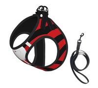 Cute Christmas Man Print Harness Leash Set For Cat Dog, Reflective Adjustable Escape-Proof Vest Lead With Soft Breathable Mesh, For Small Pets And Kitten Puppy