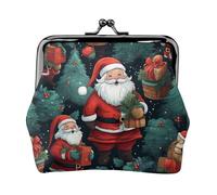 Cute Christmas Man Printing Small Travel Kit Wallet, Compact Pouch For Camping Adventures And Fishing Trips, Black, One Size, Art Deco