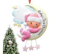 Cute Christmas Ornaments | Winter Resin Baby's First Christmas Ornament | Pendant Hangable Tree Decor for Family Holiday Wall Window Home Indoor Car Rear View Mirror Bag Garland Fireplace