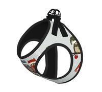 Cute Christmas Owls On Branch Print Harness Leash Set For Cats And Dogs, Reflective Adjustable, Soft Breathable Mesh Vest With Escape-Proof Lead, For Small Pets And Kitten Puppies