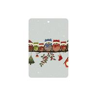 Cute Christmas Owls On Branch Printing 10 Pcs Car Air Freshener Hanging Sheets Scented Hanging Sheets With Rope For Home