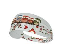 Cute Christmas Owls On Branch Printing Double-Sided,Unisex Elastic Sports Headband,Ideal As A Gift for Sports-Loving Friends,Family