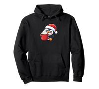 Cute Christmas Penguin with Hot Chocolate Kawaii Design Pullover Hoodie