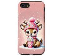 Cute Christmas Reindeer with Winter Drink Case for iPhone SE (2020) / 7 / 8