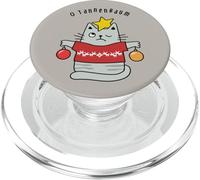 Cute Christmas Tree Cat O Tannenbaum PopSockets PopGrip for MagSafe