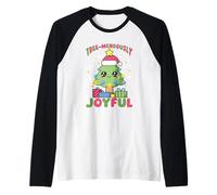 Cute Christmas Tree Joyful Holiday Celebration Raglan Baseball Tee