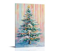 Cute Christmas Tree Poster Canvas Print Art Funky Art Print Pictures Home Decor for Kitchen Dorm Room Office Print Photo Art Painting Canvas Home Decorative Bedroom Modern Decors Style 12x18inch
