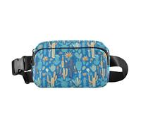 Cute Christmas Tree Red Truck Waterproof Fanny Pack Waist Bag with Adjustable Strap for Travel Gym Work, Cactus Many Illusion, One Size