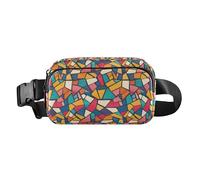 Cute Christmas Tree Red Truck Waterproof Fanny Pack Waist Bag with Adjustable Strap for Travel Gym Work, Color Mosaic, One Size