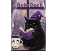 Cute Chubby Cat Wizard Notebook: 120 cream pages, 6" x 9"