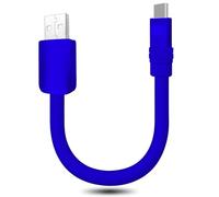 Cute Chubby - Power Bank Friendly 240W USB C Cable Short Fast Charging Cable Compatible with iPhone 15/16 Series, Samsung Galaxy, Dark Blue+Dark Blue, USB-A to Type-C, 4 inch