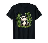Cute Chubby Raccoon Relaxing in Bamboo Forest T-Shirt