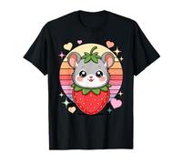 Cute Chubby Strawberry Mouse Kawaii Sunset T-Shirt