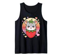 Cute Chubby Strawberry Mouse Kawaii Sunset Tank Top