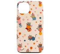 Cute Circus Cat Colorful Clown Kitten Pattern Aesthetic Case for iPhone 13