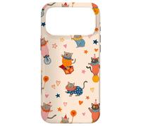 Cute Circus Cat Colorful Clown Kitten Pattern Aesthetic Case for iPhone 17 Pro Max