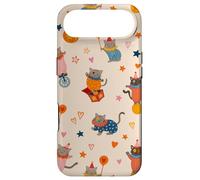 Cute Circus Cat Colorful Clown Kitten Pattern Aesthetic Case for iPhone Air