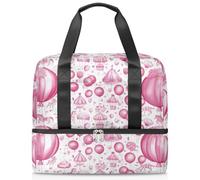 Cute Circus Theme Sports Duffle Bag for Women Men Kirls Boys Girls 21 L Weekend Overnight Bags Wet Seperated Tote Bag for Travel Gym Yoga