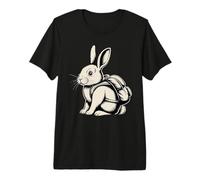 Cute Classroom Adventure Rabbit with Backpack Premium T-Shirt