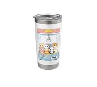 Cute Claw Machine Arcade Prize Game Kawaii Animals Stainless Steel Insulated Tumbler