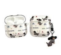 Cute Clear Case Cover for Airpods Case 1/2/3/4 Generation Soft TPU Protective Shockproof Cover with Interesting Dachshund Pattern for Girls Women (Airpods Pro3 Gen)